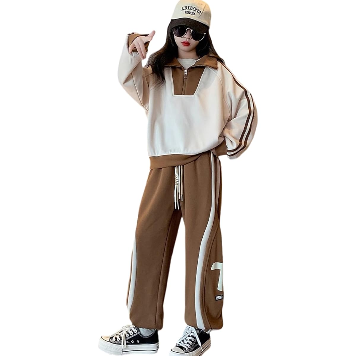 [YY-Natuhi] Children's Clothing, Girls Setup, Parka, Long Pants, Jersey, Long Sleeve, Loose, Casual, Girls, Kids, Girls' Tops, Trousers, Dance Sports, 120-170cm, Spring, Autumn, Winter, Loungewear, Going Out