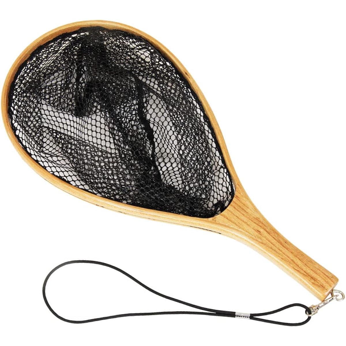 TRYITEM Landing Net Wooden Rubber Coding Net S/M/L