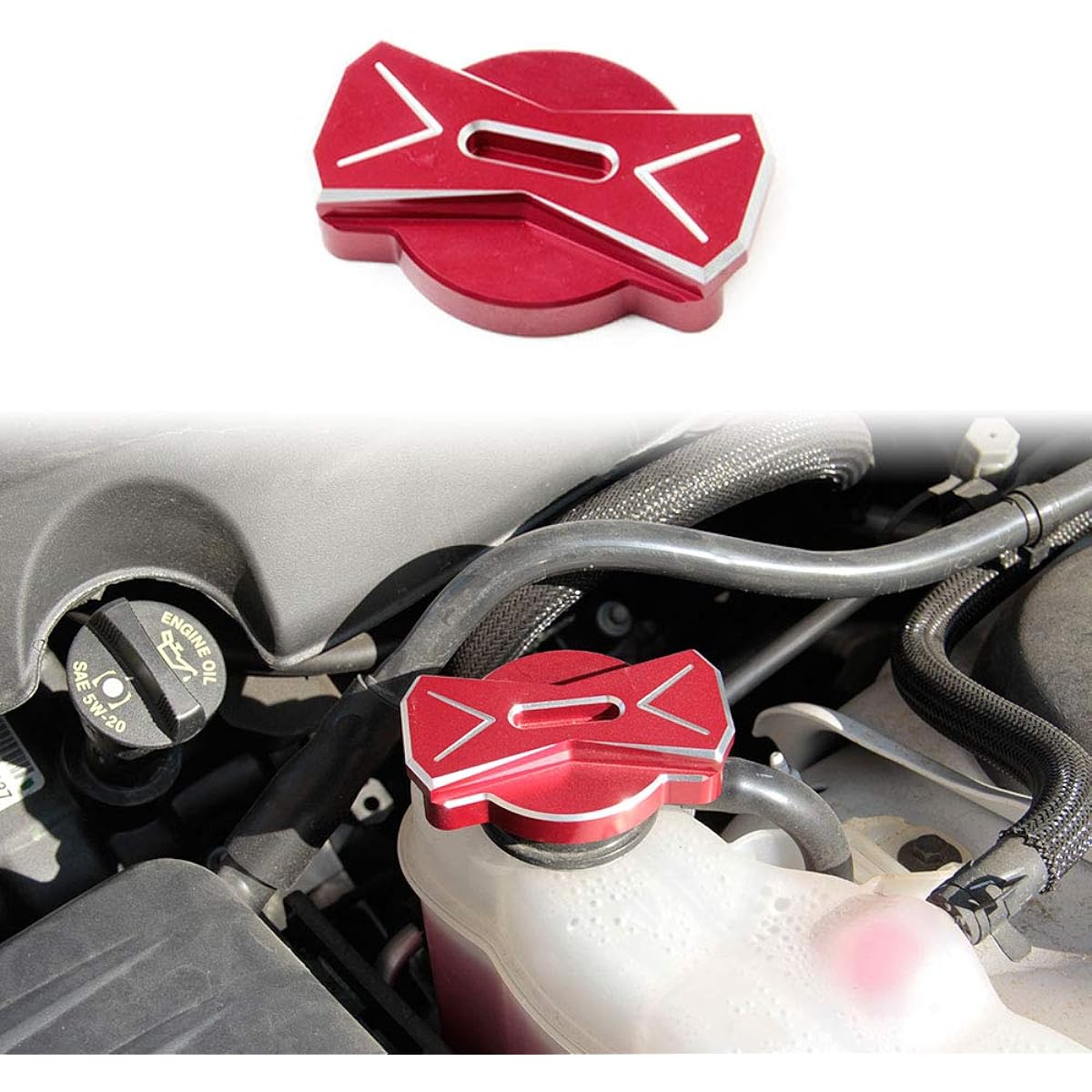 CROSSELEC Aluminum Alloy CNC Radiator Cap Cover Rim DODOGE CHALLENGER CHRGER CHRYSLER 300/300C 2011-2021