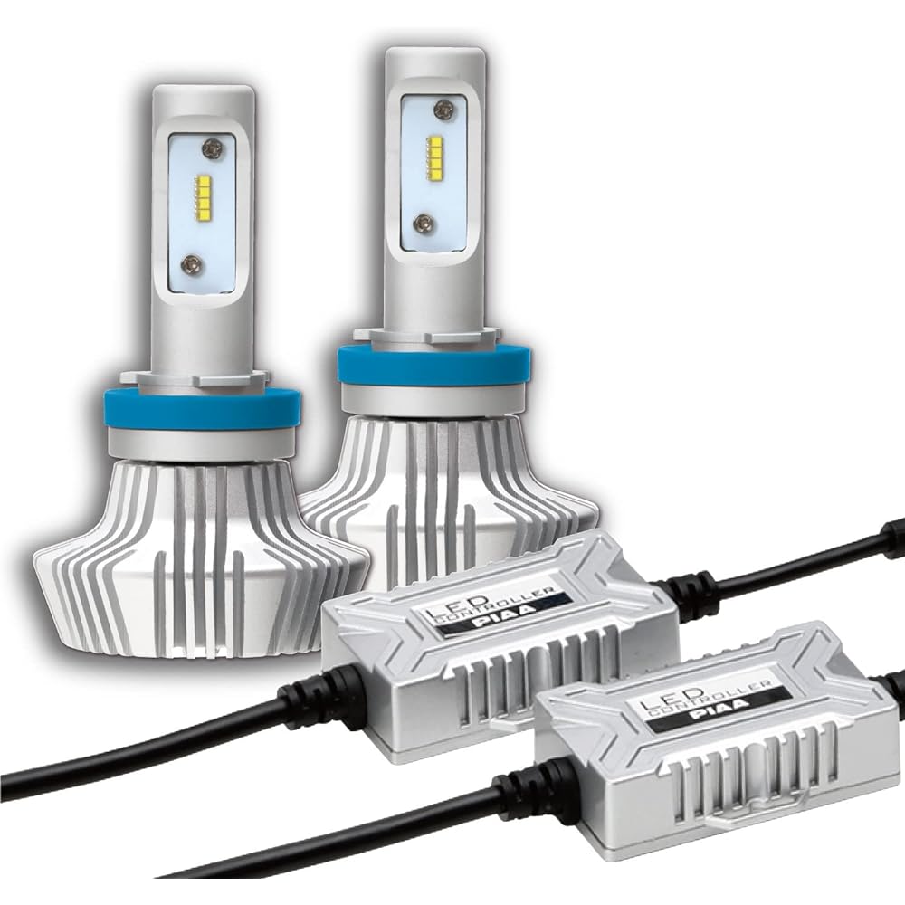 PIAA Headlight/Fog Lamp LED 6000K Separate Controller Type Prioritizing Heat Dissipation Performance 12V 20W 4000lm H8/H9/H11/H16 3 Year Warranty Vehicle Inspection Compatible [Hybrid Vehicle/Electric Vehicle Compatible] 2 Pieces LEH152