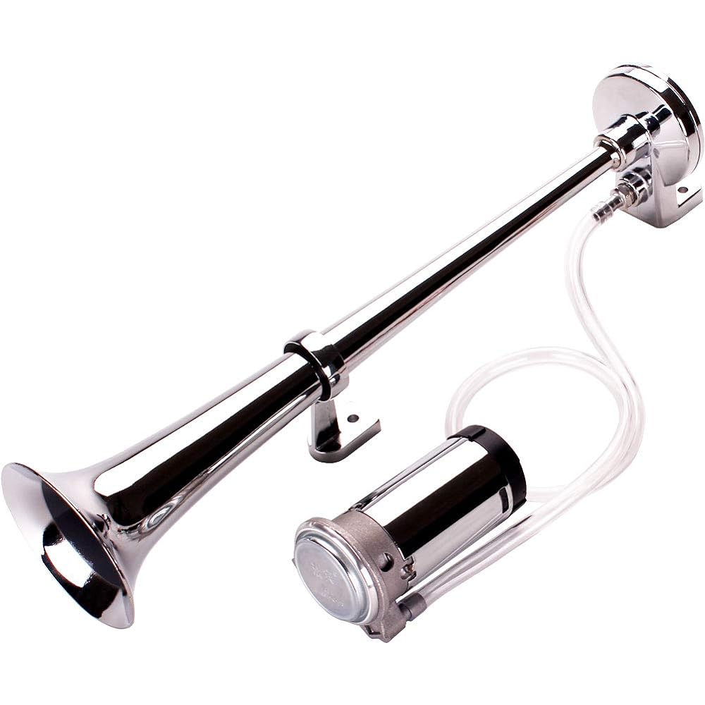 FARBIN 24V 150DB Train Air Horn Super loud 18 inch chromium Zinc single truck air horn kit compressor and wire harness 24V car