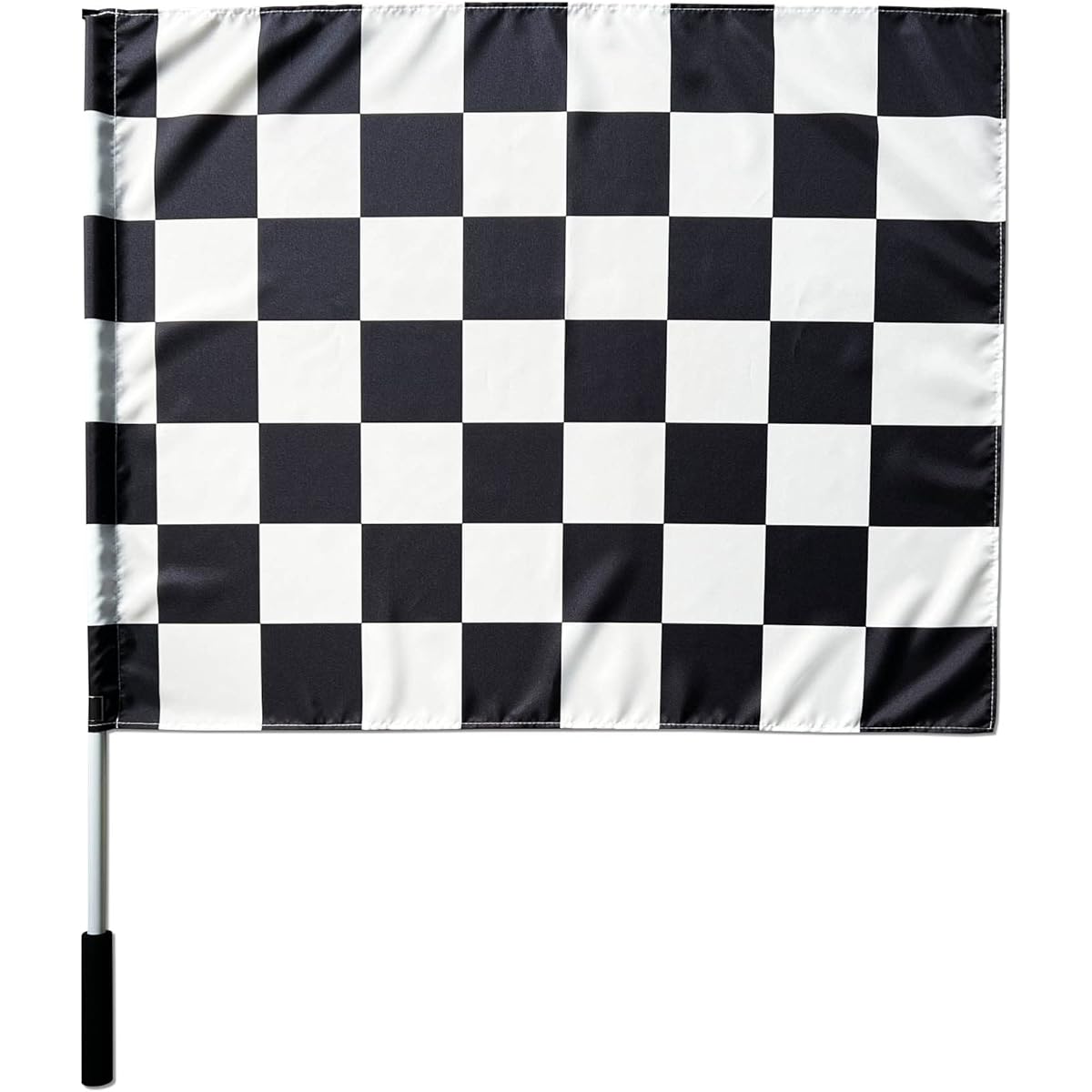 Checkered Flag Flag Cheer Height 60 x Width 78cm Comes with PVC pole Comes with urethane grip for easy swinging Lace