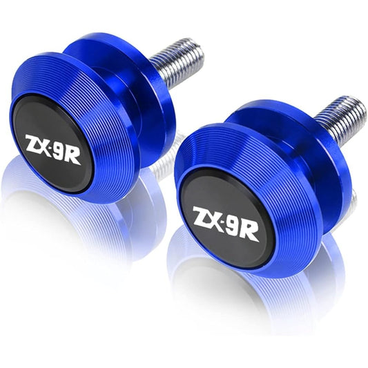 Stand Screw Slider Perfect Motorcycle M10 Bracket Screw for Kawasaki ZX9R ZX9 R 1998 1999 2000 2001 2002 2003 CNC Parts Swing Arm Spool Rear Slider (Color: Blue)