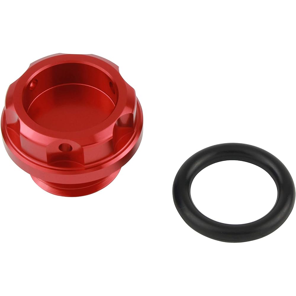 POSH Motorcycle Supplies Machined Filler Cap M20XP2.5 Red 500002-02