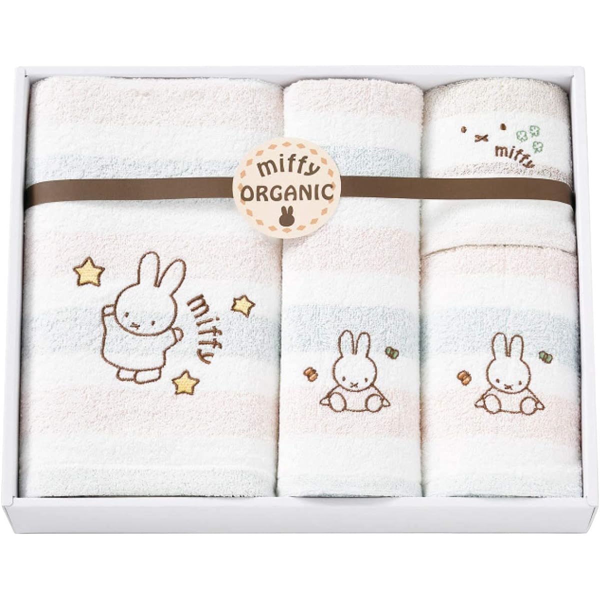 Nishikawa Miffy Towel Gift Set 31 x 38 x 6 cm Washable 100% Cotton Organic Cotton Organic Miffy Organic Miffy Made in Japan 228728903