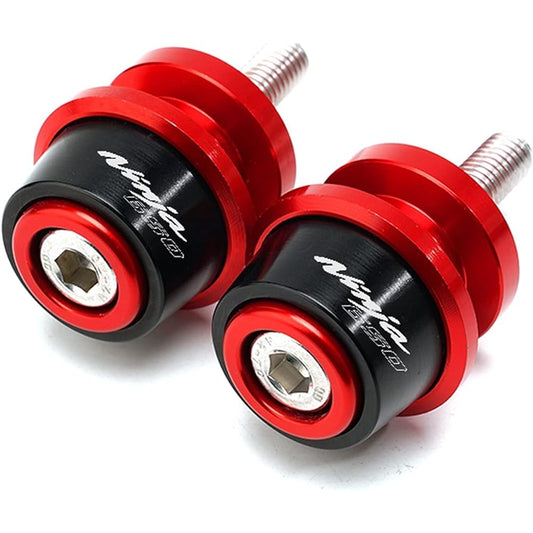 Stand Screw Slider Motorcycle Aluminum Swing Arm Spool Slider Suitable for Kawasaki NINJA 650 2017-2019 2020 2021 (Color: Red)