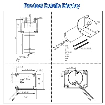 ELECTRIC RV Landing Gear Motor LG-142178 Lipper, Stromberg, Venture & ATWOOD capacity 5500 pounds M-9000-PK 142178 Black