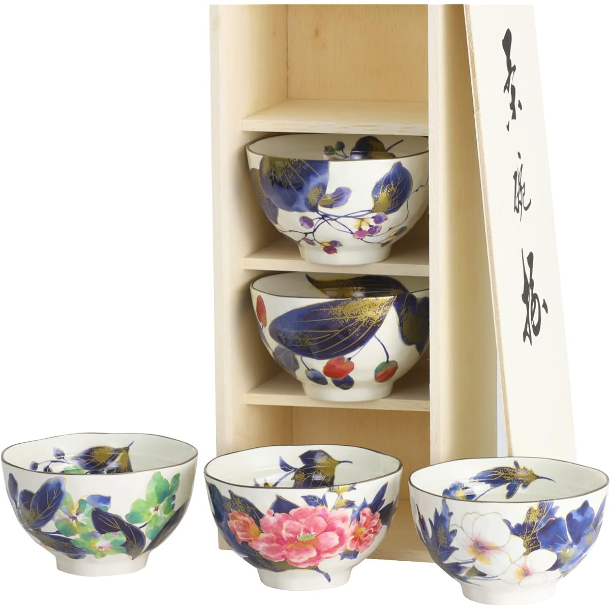Huaqianzhi rice bowl tea bowl 5 guests 2527