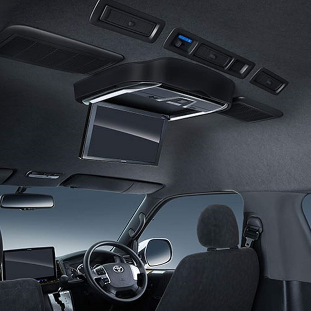 ALPINE Hiace Regius Ace 200 Series Dark Prime II Middle Roof Only 12.8 Type Rear Vision Installation Kit Black KTX-Y3005BK-M