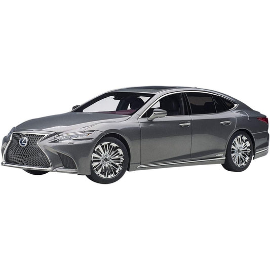 AUTOart 1/18 Lexus LS500h Metallic Gray Interior Color: Crimson & Black Finished Product 78867