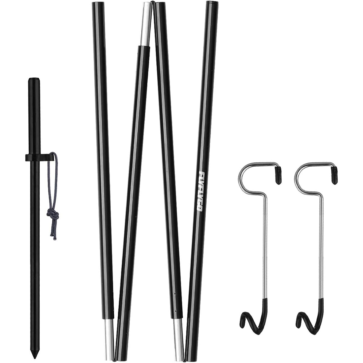 FLYFLYGO Lantern Stand Lantern Pole Aluminum Lantern Hanger with Lantern Hook and Peg