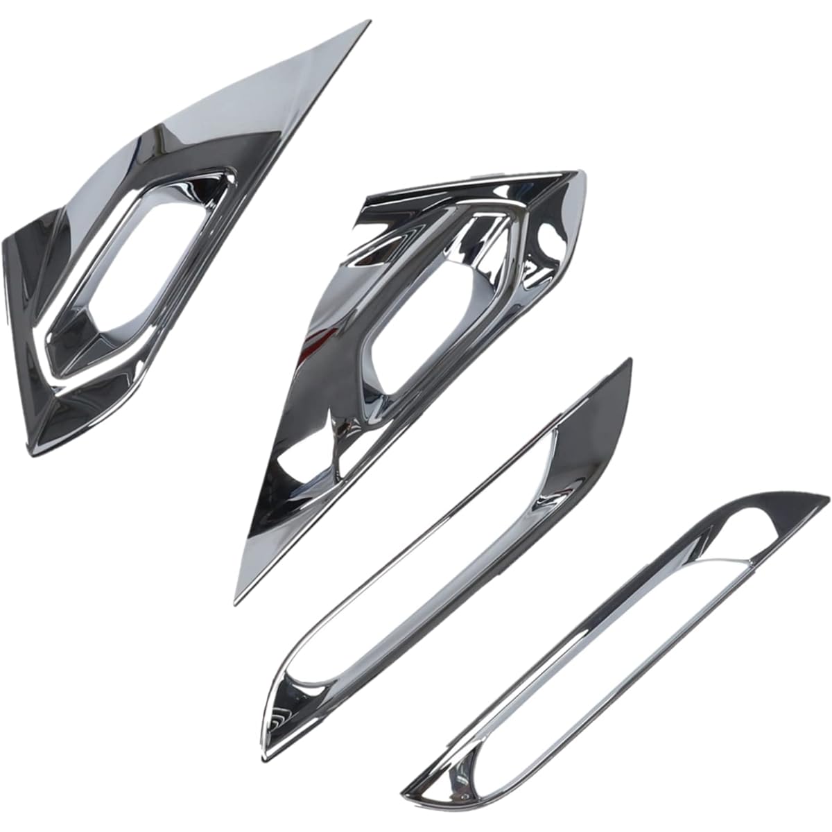 Newkingz Notebook e13 Parts Accessory Dress Up Exterior Front Fog Lamp Rear Fog Light Cover Set (Mirror Silver)