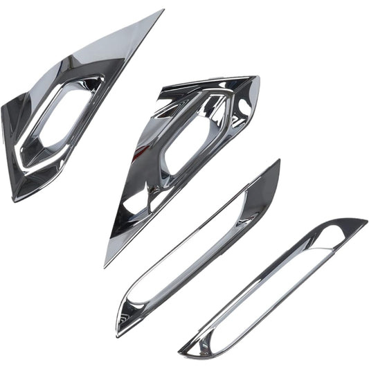Newkingz Notebook e13 Parts Accessory Dress Up Exterior Front Fog Lamp Rear Fog Light Cover Set (Mirror Silver)