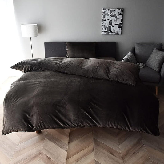 Duvet Cover, Warm, Microfiber, Warm, Washable, Duvet Cover, For Winter, Warm, Scandinavian, Quick Drying, Cold Protection, Heat Retention, No Blanket Needed, Smoother than Fleece, Duvet Cover, Duvet Cover [Bene] (Chocolat Brown, Queen)