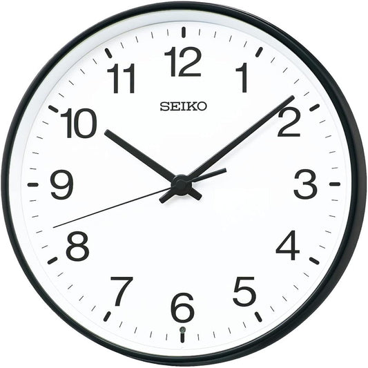 Seiko Clock Wall Clock Radio Analog Metal Frame Black Diameter 270 x 48mm KX268K