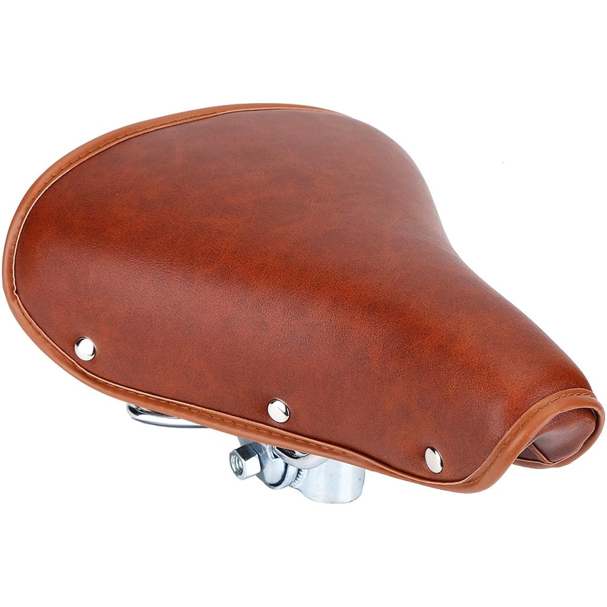 Alomejor Bicycle Saddle Seat, Soft, Shock Absorbing, Durable, PU Leather, Comfortable, Versatile, Stylish, Brown
