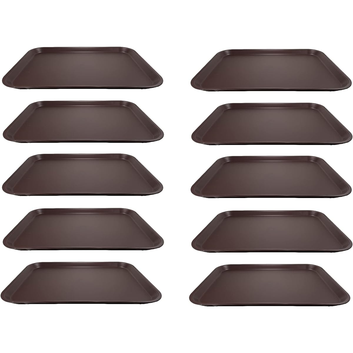 [Commercial use set] Chopra Industries Pull-up tray W43.5 x D32.5 x H1.7cm Wine 3344 Non-slip processing 10-piece set Made in Japan