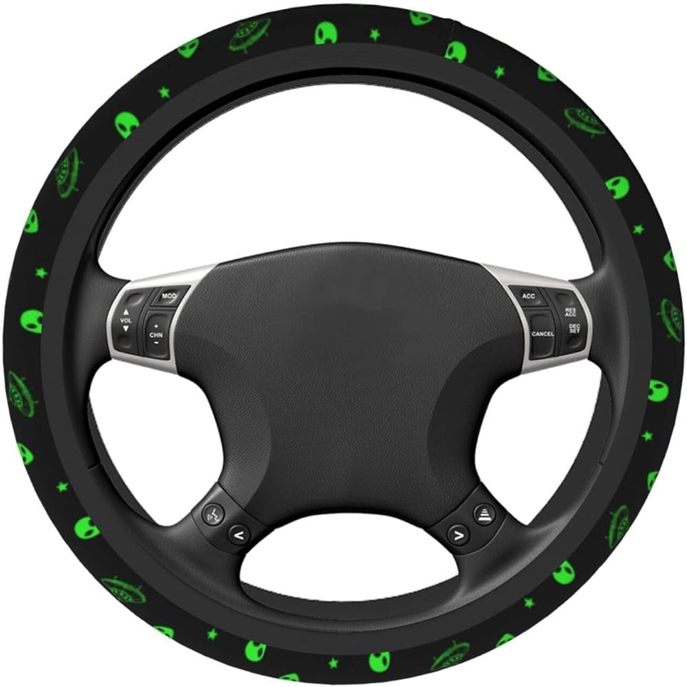 GALAXY ALIEN Space Ship Handle Cover Neopper Neophane Universal 15 -inch Steering Wheel Protector Carcover Gender