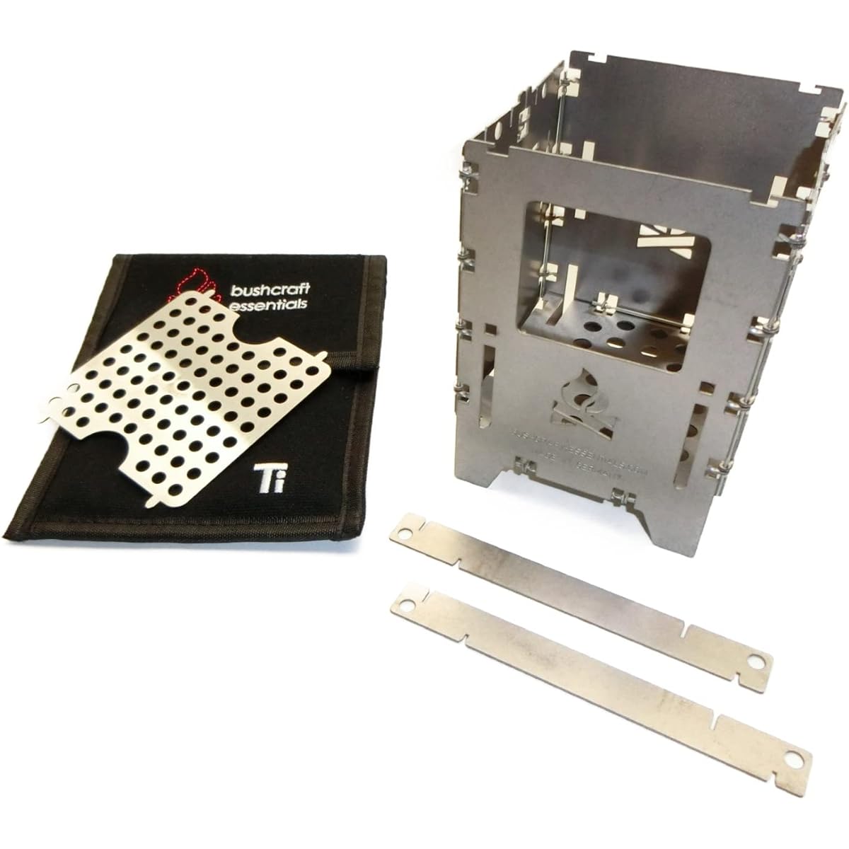 Bushcraft Essentials BushBox/Bush Box LF Titanium Combination Kit Fire Stand Outdoor Cooker Made in Germany