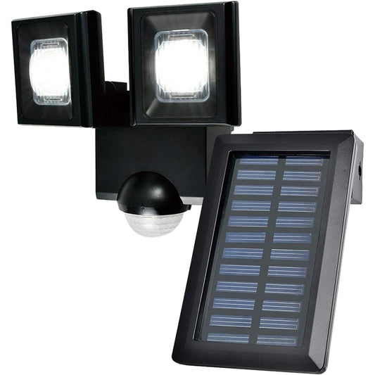 ELPA Solar Sensor Light 2 Lights (White LED/Waterproof) Convenient Size/Outdoor (ESL-N112SL)