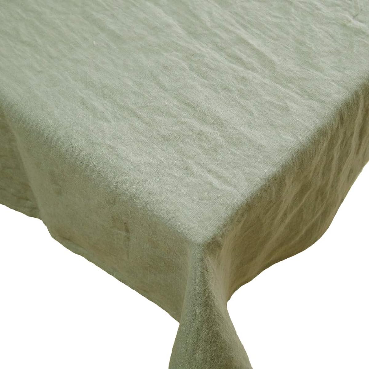 fabrizm Made in Japan Tablecloth 130 x 180cm Soft Linen Grayish Green 1552-gr-gr