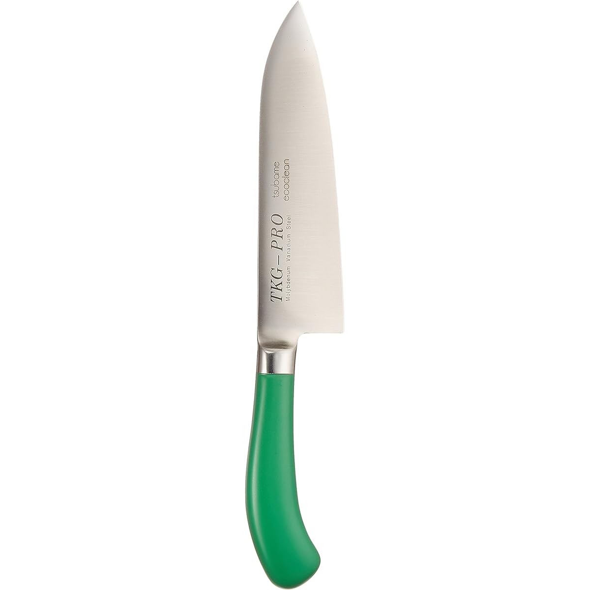 Endo Shoji Commercial TKG-PRO Antibacterial Color Knife Santoku Knife 17.5cm Green Eco Clean Processed Molybdenum Vanadium Steel Made in Japan AEK4904