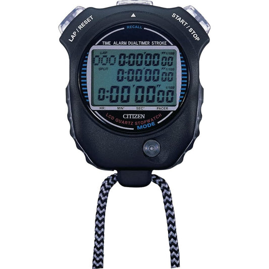 RHYTHM Citizen Stopwatch Waterproof with Split Time/Pace Count Function/Stroke Measurement Function Black CITIZEN LC058-A02