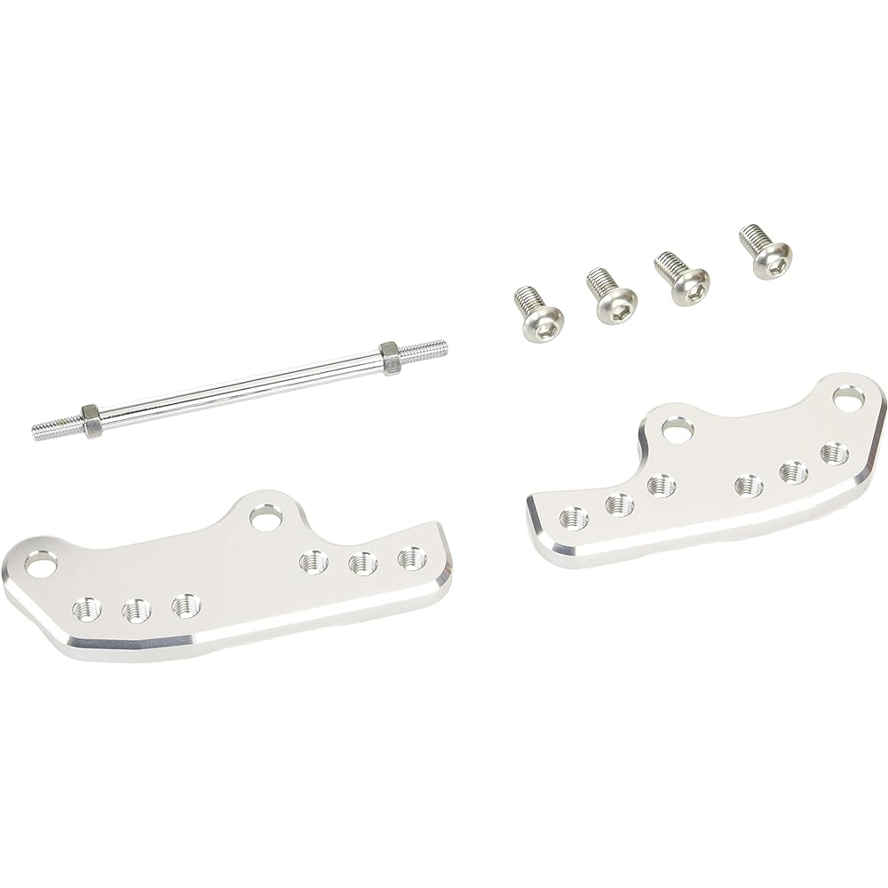 POSH Motorcycle Supplies Step Up Plate Silver NINJA250 034072-03