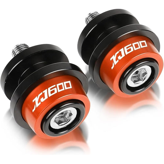 DOOREX Swingarm Slider Spool CNC Aluminum Accessories Motorcycle 6mm Stand Screw for Yamaha XJ600 NS XJ600S Diversion 1993-2003 2002 Swingarm Slider Spool (Size: Orange XJ600 LOGO)