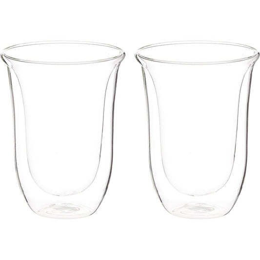 DeLonghi Double Walled Thermo Latte Glasses, Set of 2 [Parallel Import]