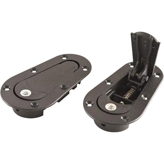 AEROCATCH 120-2100 Panel flash lock type fad latch and pinkit -black