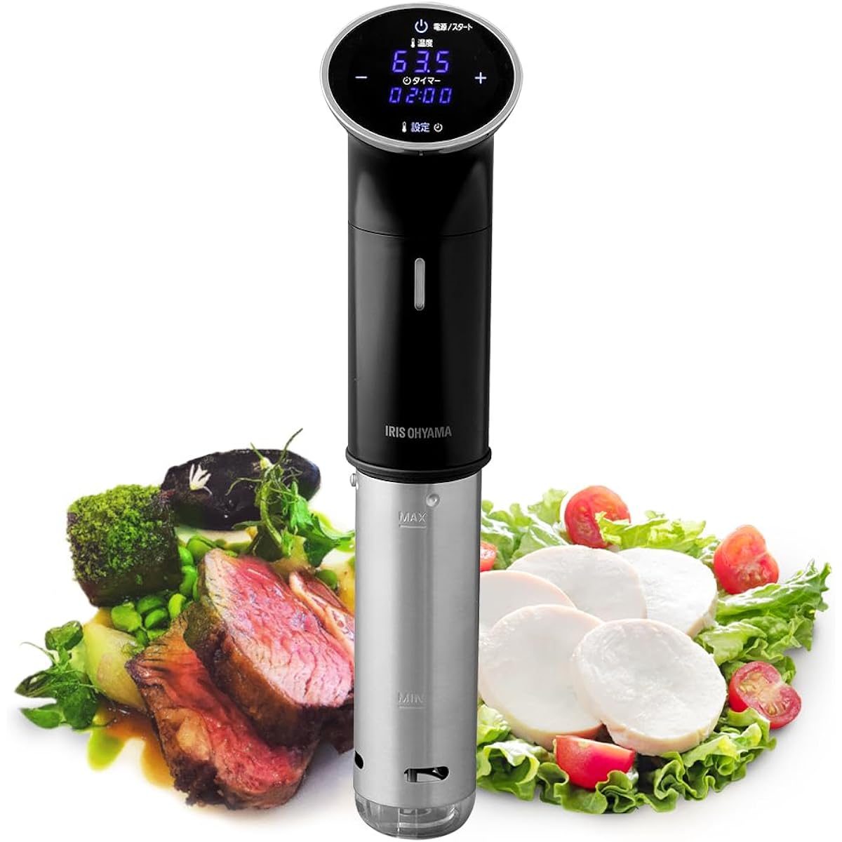 IRIS OHYAMA Low Temperature Cooker, Vacuum Cooker, Slow Cooker, IPX7 Waterproof, Low Temperature Cooker, Equipped with Waterproof Function ‎LTC-01