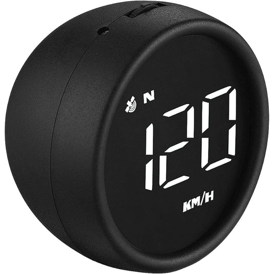 Speedometer GPS Submeter Car Mount Easy Installation Compass Included Mileage Additional Meter Display High Brightness Retrofitted White Text M-GPS-V02W