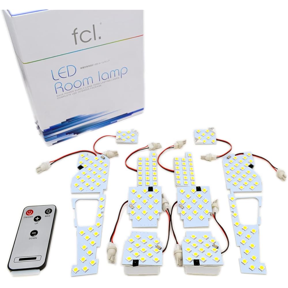 fcl. Alphard Vellfire 30 Series LED Room Lamp, 16 Levels, Adjustable Brightness, Dimmable, White, Vehicle Inspection Compatible, 12V, For Car Only, Special Tools Included, 10 LED Parts, Remote Control, Height Adjustment Sponge Included