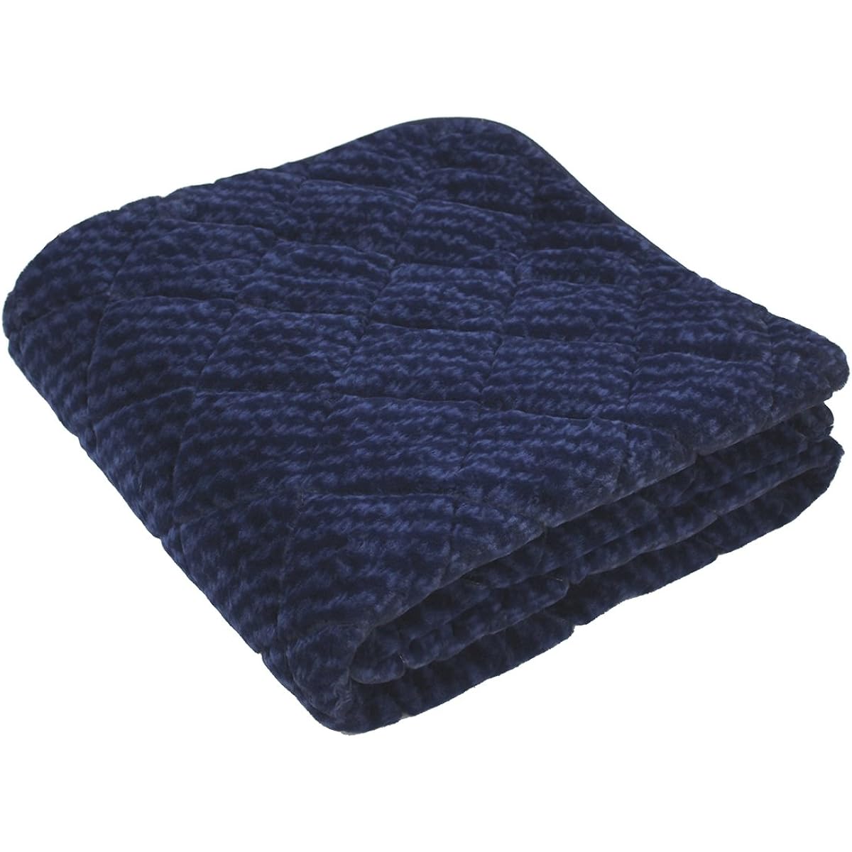 nishikawa [Nishikawa] Bed Pad, Queen, Warm, Moisture Absorbent, Generating, Fluffy, Soft, Resistant to Slip, Comes with Rubber on Four Corners, Winter, Navy, PW1765Q 206376402