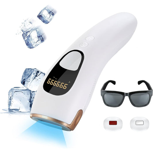 OSSIGENO Hair Removal Device 2022 New Model Cooling Hair Removal Device Domestic Salon Class IPL Pulse Technology 990,000 Rounds Irradiation 5 Levels Manual/Auto Mode High Speed Full Body Hair Removal VIO Compatible Simultaneous Hair Removal Cooling Un