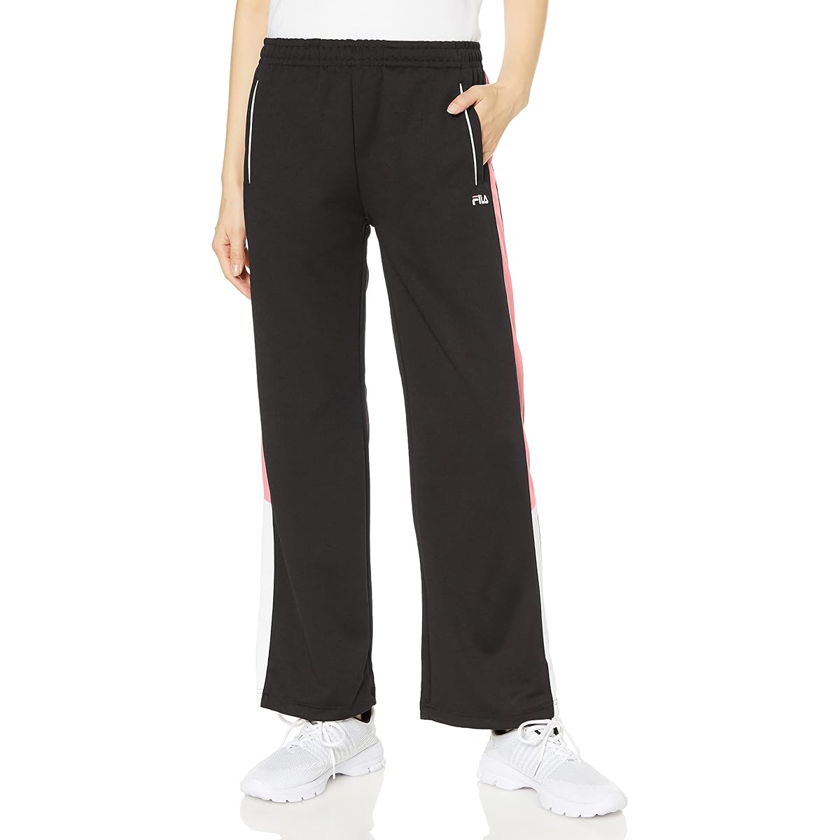 [Fila] Women's Jersey Pants, Bottom, Sideline Sportswear, Training Wear, Long Pants, Running, Gym, Lined Jersey, Track Pants, Long Pants, Brand FL1529-B