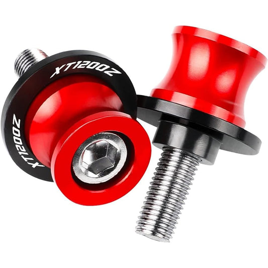 Motorcycle Swing Arm Bobbin Spool Motorcycle Stand Screw Swing Arm Slider Spool CNC 6MM Accessories For YA-MA-HAXT 1200 XT1200Z XT1200ZE SUP-ERT-ENE-RE 2010-2018 (Color : Red)