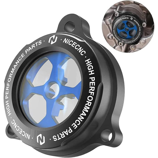 NICECNC Oil Filter Cover with Observation Window for Yamaha Raptor 700 YFM700 2015-2023 Raptor 700R YFM700R 2009-2009 2011-2023 1S3-13447-00-00 Replacement (Black)