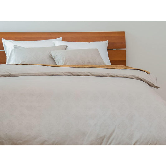 [Futon Kobo Google] Comforter case Duvet cover Greige "Rococo" Semi-double size 170 x 210cm Side zipper type Domestic production Jacquard weave Bedding Futon cover