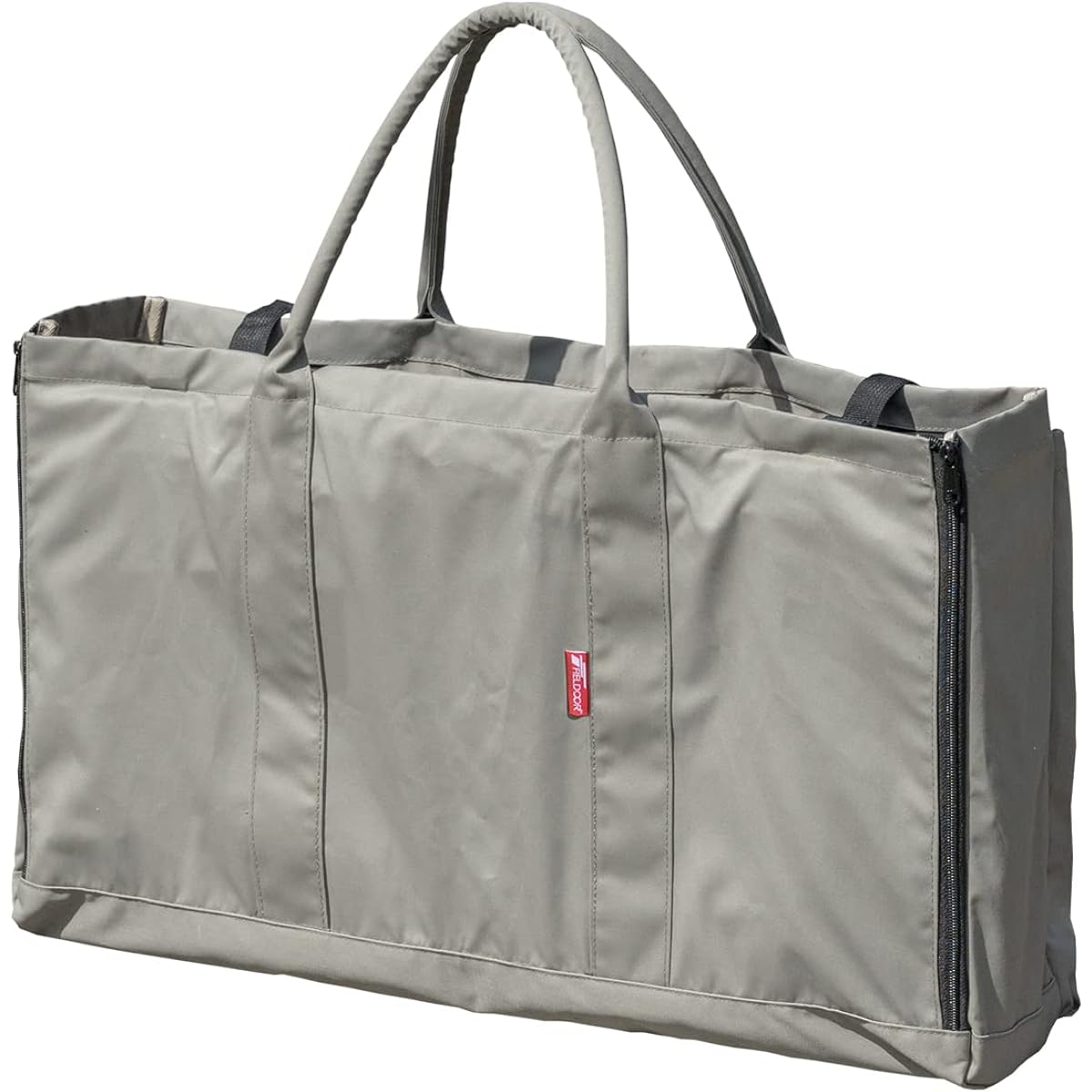 FIELDOOR Storage Bag for Outdoor Mesh Rack [T/C Khaki] 66cm x 37.5cm x gusset 12cm Opens wide for easy access Left and right zipper TC material Flame retardant Storage Bag Storage Case Camping Bag Tote Bag Camping Tools Table Burner Camping Outdoor BBQ
