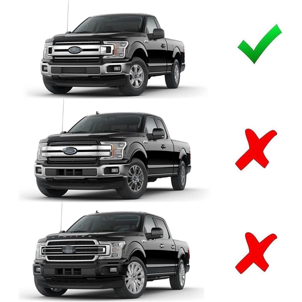 IJDMTOY Front Grill LED Light Bar Kit FORD F150 XL XLT 36W Slim High Power LED Light Bar Front Gry Installation Bracket on/off -switched wiring kit