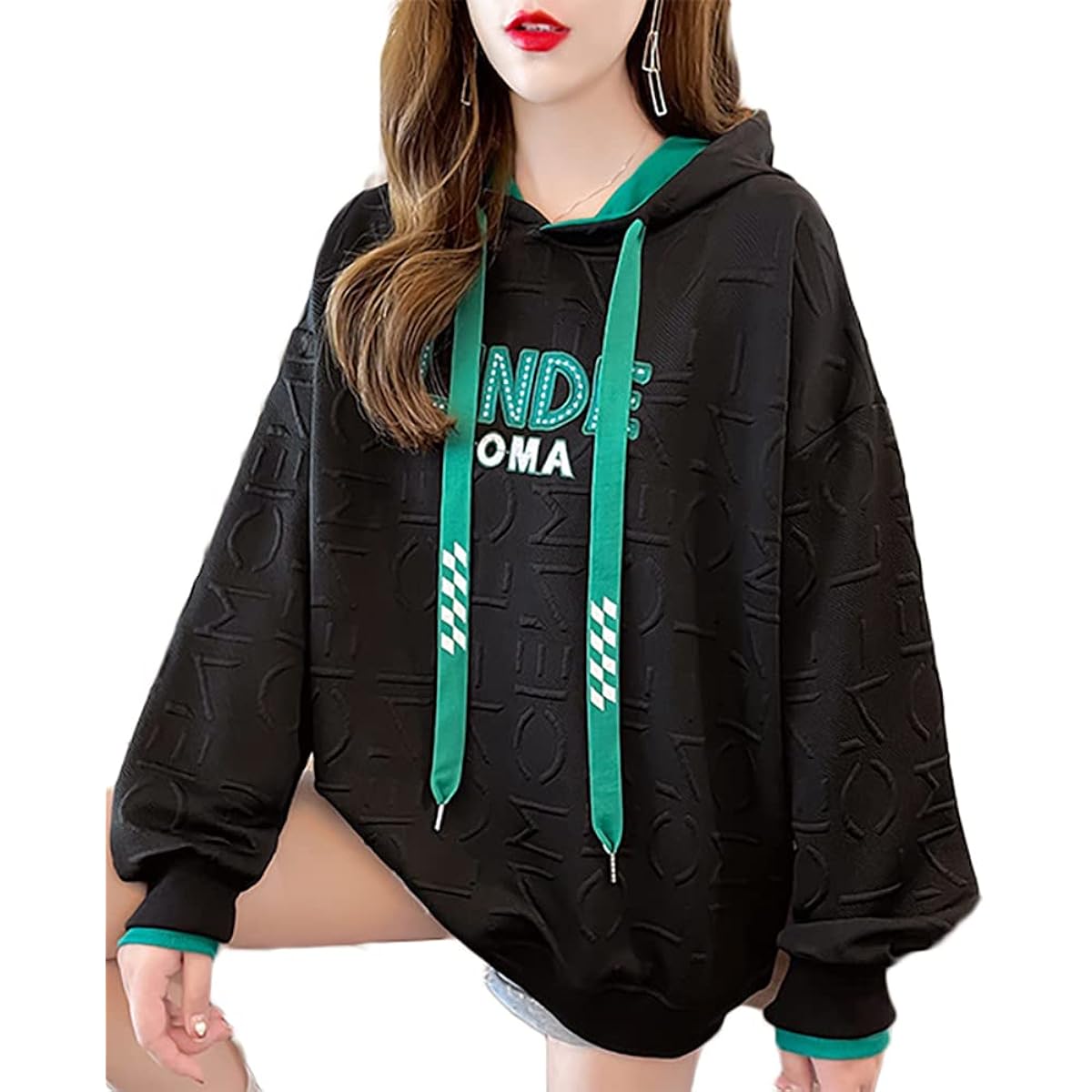 [Sera] Women's Hoodie, Hooded Pullover Top, Long Sleeve, Sweatshirt, Drop Shoulder, Loose, Autumn, Winter, Spring, Cute, Casual, Stylish
