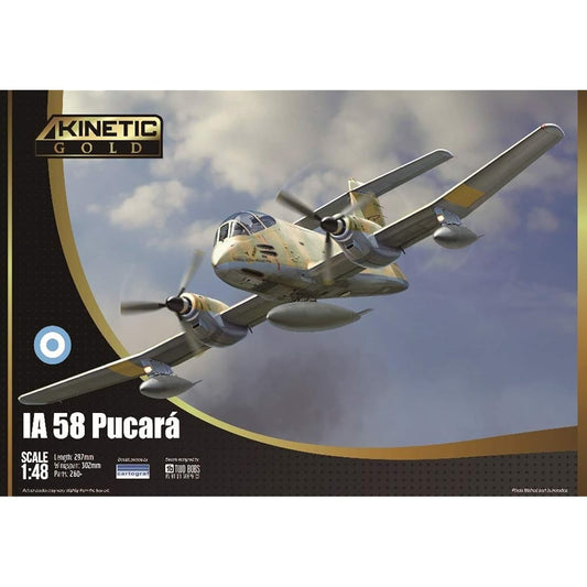 Kinetic 1/48 Argentine Air Force FMA IA 58 Pucara Plastic Model KNE48078