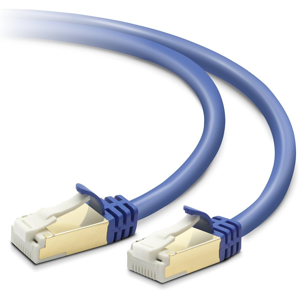 ELECOM LAN Cable CAT7 10m Unbreakable Nail Break Prevention Connector Cat7 Compliant Standard Blue Metallic LD-TWST/BM100