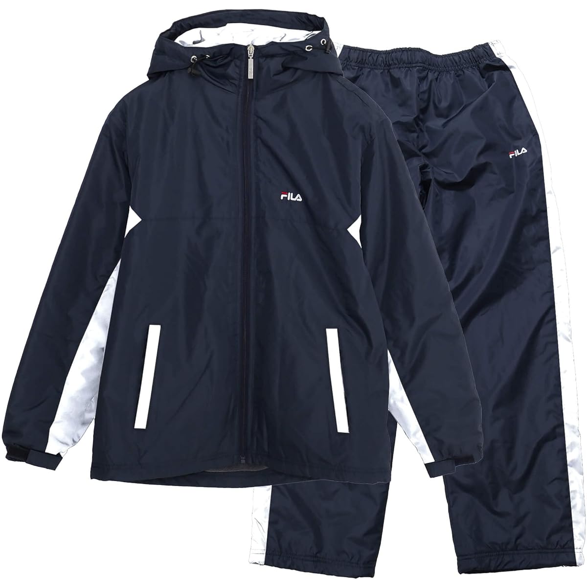 [Fila] Top and Bottom Set, Fleece Lining, Warm-up Suit, Warm Windbreaker, Sportswear, Long Pants, Running, Gym, School, Jersey Top and Bottom Set, Casual Suit, Men's