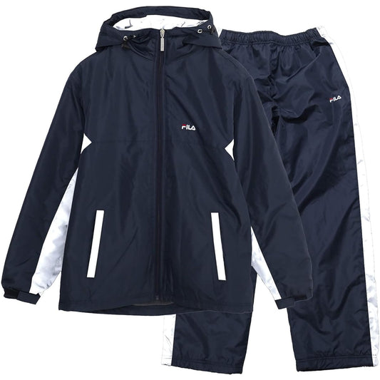 [Fila] Top and Bottom Set, Fleece Lining, Warm-up Suit, Warm Windbreaker, Sportswear, Long Pants, Running, Gym, School, Jersey Top and Bottom Set, Casual Suit, Men's