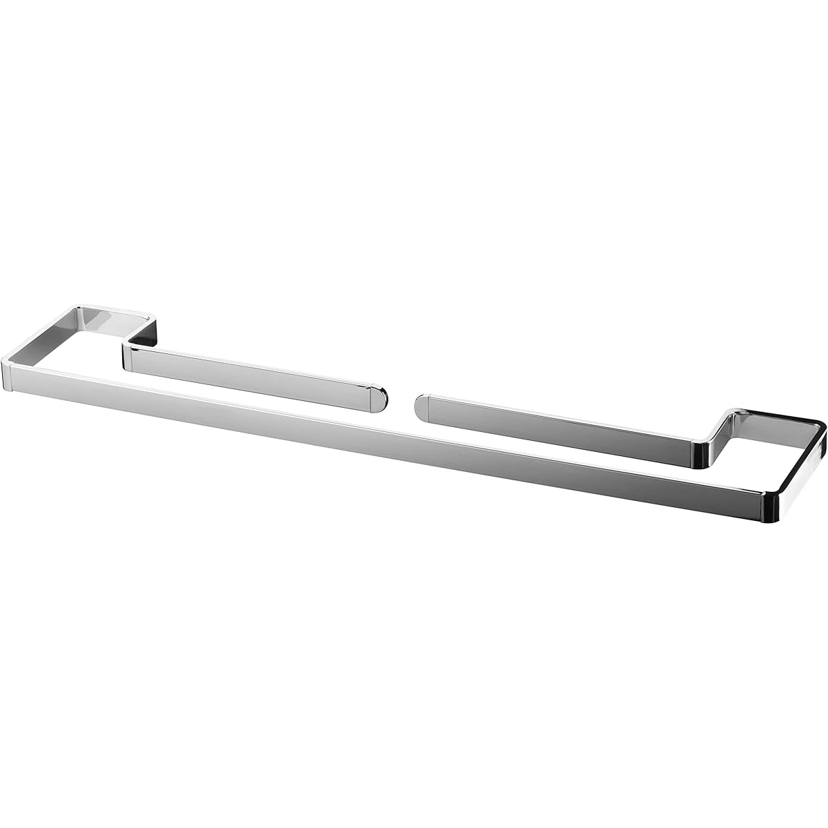 BISK NATURA Towel Rack Washroom Stylish Stainless Steel (Silver: Chrome Coating Finish / 56cm / Wall Mounting with Screws) Towel Bar Towel Hanger Toilet