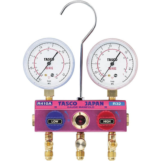 Ichinen TASCO TA122GH R410A/R32 ball valve type gauge manifold