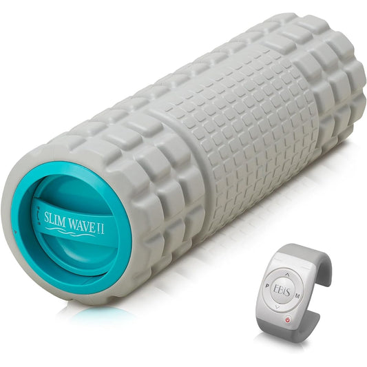 EBiS (Ebis Cosmetics) Slim Wave II Electric Foam Roller with Yoga Mat, Shoulder Blade Roller, Relaxation, Stretching Equipment, Vibration, Battery Operated
